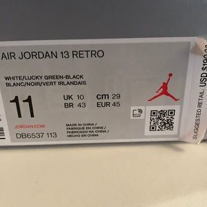 Lucky green Jordan 13s